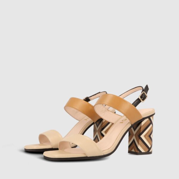 Lodi Gacel-Ro Tan Stripe Sandal - Image 2