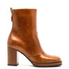 NeroGiardini Tan Leather Block Heel Boot