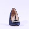 Marian Navy Satin Court Shoe - Image 2