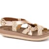 Fantasy Sandals Antriana Rose Gold Lizard Print