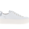 Nero Giardini Leather Bow Platform Trainers, White