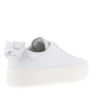 Nero Giardini Leather Bow Platform Trainers, White - Image 3