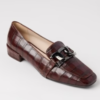 Marian Brown Croc Style Loafer