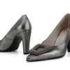 Marian Silver Metallic Court Shoe - Image 3
