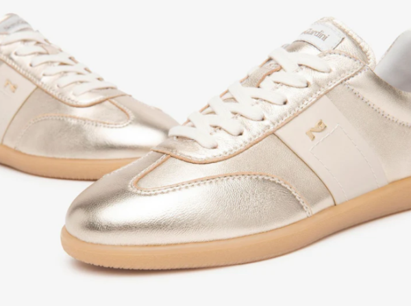 Nero Giardini Gold Metallic Trainer - Image 3